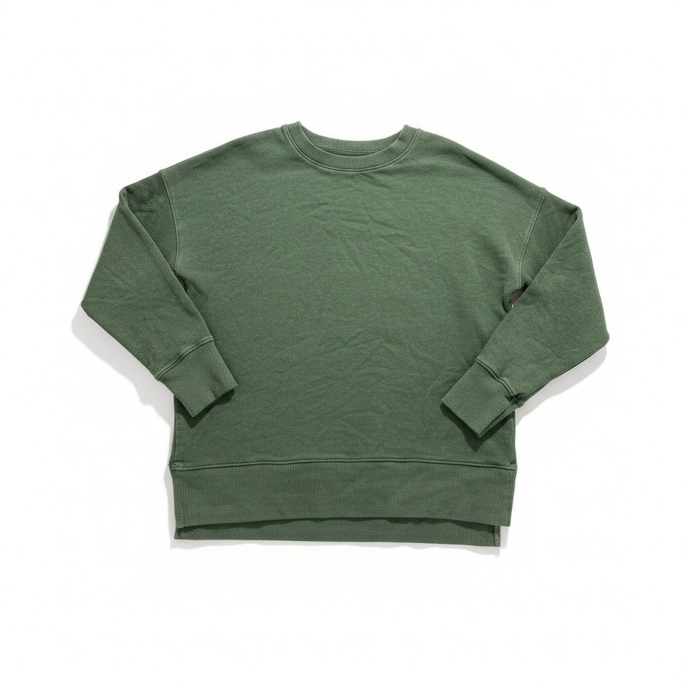 Time and Tru Womens M‎ Green Crewneck Sweatshirt Casual Cozy Pullover